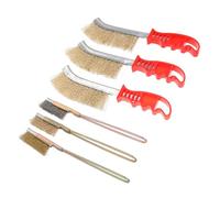 Sosoport 6 pièces Brosse Métallique Fil Acier avec Manche Plastique Brosse Multifonction pour Nettoyage Rouille Joints Graisse et Métal Outils pour Maison et Véhicule