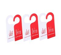 Sosoport 6 pièces Double-sided Door Signs For Hotel Office Bedroom PVC Privacy Clean Up Indicators For Door Knob Minimalist Design Communication