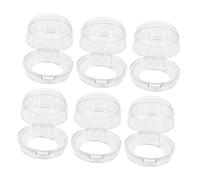 Sosoport 6 Pièces Garde de bouton doublures de protection pour cuisinière à de brûleur de cuisinière à garde de cuisinière à Plastique Transparent