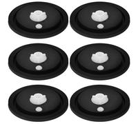 Sosoport 6 Pièces Membrane de Vanne à Capteur pour Urinoir, Pièce de | Joint D’étanchéité Noir en Plastique et Silicone, Contrôle D’eau Fiable, Usage Public ou Privé