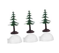 Sosoport 6 pièces Mini Igloo et Sapin de Noël Miniature Décorations de Noël Réalistes pour DIY et Paysage Modèles de Maison Neige pour Décoration Dhiver et Table de Sable