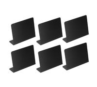 Sosoport 6 Pièces Mini Tableau Noir en Pvc Réutilisable Design Ardoise pour Marque-place Mariage et Réunions Familiales, Forme Unique Petite et Mignonne