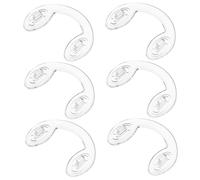 Sosoport 6 pièces Plaquettes Nez Lunettes Silicone Transparentes U Forme Antidérapantes pour Montures Lourdes Confortables Polyvalentes Sport et Travail