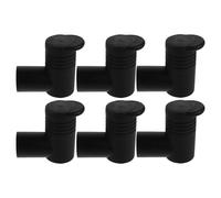 Sosoport 6 Pièces Plastic Clothes Drying Rack Connectors Floor Standing Rod Tube Joints for Garment Rack Accessories