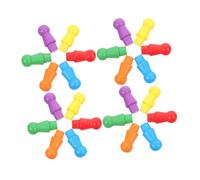 Sosoport 60 Pièces d'Échecs en Bois Colorées pour Garçon et Filles Accessoires de Jeu de Société Jouet Éducatif Pièces d'Échecs Colorées pour Activités Mathématiques et Artisanat