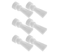 Sosoport 6pcs Buse de Sortie Canard pour Aquarium Blanc, Raccord D'extrémité de Tuyau en PC 0,8 Pouce, Direction Réglable, Anti-éclaboussures pour Pompe à Eau et Aquarium