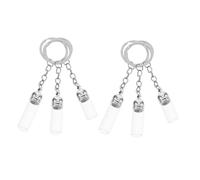 Sosoport 6pièces Lot de Petits Pots avec Bouchon Verre Porte-clés Bouteille Huile Essentielle Bouteille De Parfum Vide Suspendue Flacons De Parfum Vides pour Rangement