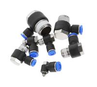 Sosoport 7 pièces Kit de Raccords Pneumatiques Cuivre et Abs Connecteurs Filetés pour Tuyaux Air Comprimé Assortiment Professionnel pour Compresseur et Industrie