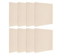 Sosoport 8 Pièces Lot de Planches Carrées en Bois Naturel Brut, Surface Finement Poncée, Feuilles Lisses pour Loisirs Créatifs et Éducation Artistique DIY