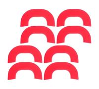 Sosoport 8 Pièces Manchons de Poignée Silicone Antidérapants et Isolants Thermiques Protège-mains Résistant Chaleur pour Poêles Fonte et Casseroles à Poignées Doubles Moyenne Rouge