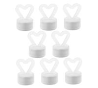 Sosoport 8 pièces Poids Ballons Plastique Cœur avec Base Magnétique pour Décoration Mariage et Anniversaire Suspendus Faciles à Installer Adaptés Aux Surfaces Métalliques