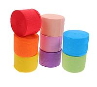 Sosoport 8 rouleaux Papier Crépon de Décoration Murale pour Mariage et Fête Délai de et Rouge Rose Pêche Bleu Vert Jaune Orange