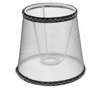 Sosoport Abat-Jour Cylindrique en Tissu Robuste Transparent Noir Argenté Diamètre 25 CM Abat-Jour Suspendu pour Lampe de Bureau et Plafonnier Accessoire Décoratif pour Salon et Salle à