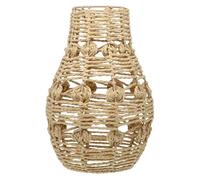 Sosoport Abat-Jour Suspendu Tissé en Rotin Naturel Diffuseur Décoratif pour Plafonnier E27 Diamètre Intérieur 42 CM Style Chinois Contemporain pour Restaurant Salon et Espace Zen