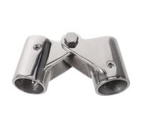Sosoport Acier Inoxydable Connecteur Pivotant Pliable pour Garde-Corps | Raccord à Double Douille, Finition Miroir, Segment Tubulaire, Usage Yacht et Réparations Navales