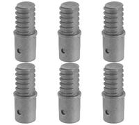 Sosoport Adaptateur de Manche à Balai Fileté en Métal Américain, Embout Métallique Compatible 22 Cm, Lot de 6 Pièces pour Rallonge et Remplacement, Connecteur pour Outils de