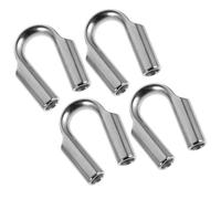 Sosoport Anneau de Protection en Acier Inoxydable 304 Cosses à Sertir pour Câble 8 MM Dé à Coudre en Corde Lot de 4 Pièces Accessoire Solide pour Sertissage de Fil et Protection de