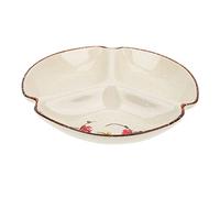 Sosoport Assiette Céramique Divisée Compartiments Multifonctionnelle pour Collations et Design Élégant et pour Usage Domestique et Hôtelier