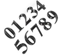 Sosoport Autocollants Chiffres 3D Adhésifs 5 CM Lot de 10 Pièces Résine Imperméable Numéros Décoratifs pour Porte Boîte aux Lettres Adresse Usage Intérieur Extérieur