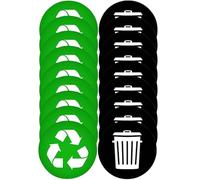 Sosoport Autocollants de Recyclage pour Poubelles 18 Pièces Auto-Adhésifs en PVC Étanche Amovibles pour Tri des Déchets à Usage Intérieur et Extérieur Étiquettes Solide et Pratiques