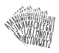 Sosoport Autocollants Numérotés et Lettres Autocollantes PVC 2 Pouces Autocollants Alphabétiques Auto-Adhésifs Noirs 5 Pièces Étanches et Résistants à L'Huile pour Boîte aux Lettres et