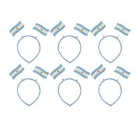 Sosoport Bandeau Drapeau Supporter de Football Argentin 6 Pièces | Polyester et Plastique Pu, Couleurs Vives Résistantes, Style Patriotique, pour Événements Publics et École