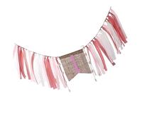 Sosoport Bannière Anniversaire Fille An Lin Réutilisable Décoration Murale Festive pour Fête Anniversaire Drapeau de Fête Rose Doux pour Maison et Événement