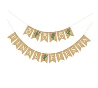 Sosoport Bannière de Mariage Facile à Assembler à Queue D'hirondelle en Lin pour Décoration de Fête pour Party et Cérémonie de Mariage