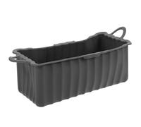 Sosoport Boîte à Chute D'huile Carrée Doublure Récupérateur De Graisse Réutilisable Graisseur Bac D'égouttage en Silicone Accessoires De Plaque Chauffante Lèchefrite Gris Gel De Silice