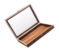 Sosoport Boîte à Spécimens D’Insectes en Bois de Paulownia Carbone 365X26X55 CM Boîte à Clapet Chinoise Rétro Couvercle en Verre Anti-Poussière Rectangulaire pour Exposition et