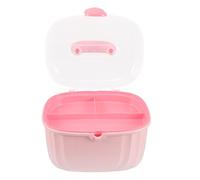 Sosoport Boîte de Rangement Maquillage Double Couche en Plastique avec Couvercle Protecteur et Poignée, Organisateur Polyvalent pour Cosmétiques et Petits Objets, Design Élégant Noeud