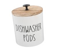 Sosoport Boîte Ronde pour Capsules Lave avec Couvercle Rangement Compact et Étanche pour Organiser Cuisine et Salle de Bain Distributeur pour Dosettes Lessive