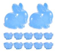 Sosoport Boîtes à Friandises de Pâques Lapin en Plastique Bleu Ciel 12 Pièces Petites Boîtes Créatives pour Garniture de Panier et Faveurs de Mariage pour Invités