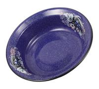 Sosoport Bol en Émail Bleu et Blanc à Pois 22 Cm Bassine Multifonction Cuisine et Lavage Bol à Soupe Facile à Nettoyer Vintage