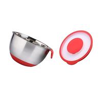 Sosoport Bol Inox à Échelle Antidérapant avec Couvercle Saladier Multifonction pour Cuisson et Pâtisserie Accessoire de Cuisine Pratique pour Maison et Restaurant