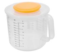 Sosoport Bol Mélangeur Doseur 2,5 L avec Couvercle et Poignée, Plastique | Transparent, Lecture Graduée Claire, Bec Verseur Pratique, pour Pâte, Farine, Cuisson Maison