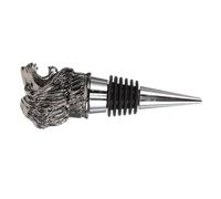 Sosoport Bouchon de Vin Lion Tête Design Animal avec Verseur Étanche Protection Fraîcheur pour Bouteilles de Vin et Boissons