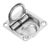 Sosoport Boucle De Marin 44X38mm Poignée Carrée Anneau De Bateau Trappe De Levage Poignée Encastrée Cachée en Acier Inoxydable Accessoire De Kayak