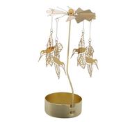 Sosoport Bougeoir Rotatif en Fer Doré avec Design Oiseau pour Décoration Intérieure Élégante et Carrousel Tournant Maison ou Centre Commercial