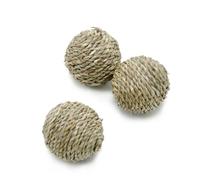 Sosoport Boule Ronde Rotin Tressé Jouet pour Hamster à Mâcher pour Maintenir Eau