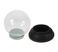 Sosoport Boules à Neige Verre DIY avec Socle Résine Noir Conteneur Transparent pour Décorations de Noël Créations Artisanales et Fêtes Kit Facile à Assembler