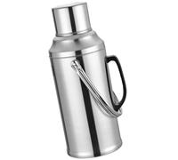 Sosoport Bouteille D'eau Isotherme en Acier Inoxydable 3.2l Poignée, Pichet Isotherme Professionnel Sûr pour Bureau et Camping, Design Simple et Élégant Argenté