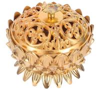 Sosoport Brûleur Encens Lotus Vintage Alliage de Zinc Porte-encens Décoratif pour Méditation et Maison Diffuseur Parfum Zen Élégant Facile à Nettoyer Ambiance Apaisante