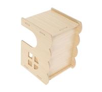 Sosoport cachette de Hamster Maisons et cachettes pour Hamsters Trucs de Hamster cachette d'écureuil en Cage Maison de Hamster cachette de Rat décorative en Bois Beige