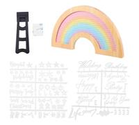 Sosoport Cadre en Feutre à Lettres Support Bois Massif, Tableau D’affichage DIY Décoratif Macaron, Planche Feutre à Messages Personnalisables pour Maison et Bureau, Kit Feutrine