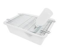 Sosoport Cage à Souris de Laboratoire Blanche 250ml avec Biberon | Couvercle Grillagé Renforcé, Usage Vivarium, Acier Inoxydable et Pp, Cycles de Répétés