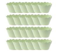Sosoport Caissettes à Cupcakes 24 Faciles à Assembler en Papier Vert pour Muffins et Douceurs, pour Fêtes D'anniversaire et Événements en Classe