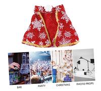 Sosoport Cape De Noël pour Animaux De Compagnie Décor Manteau Faire La Fête Chat Petit Tenues De Chiot Chien Animal De Compagnie Flocon De Neige Ups Chiffon Rouge