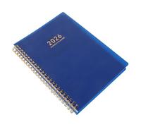 Sosoport Carnet d'Objectifs 2026 A5 à Spirale Agenda Quotidien en Anglais Planificateur Mensuel et Hebdomadaire Couverture Rigide Bleu Ceinture Organiseur Portable pour Bureau École