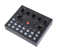 Sosoport Carte Son Externe DJ Éclairage LED Coloré, Mixeur Audio Multifonction pour Smartphone et Pc, Modificateur de Voix Adulte, Table de Mixage Portable pour Streaming en Direct